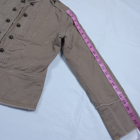 Denim Co Shaki Military Inspire Jacket Size Medium - Picture 14 of 16